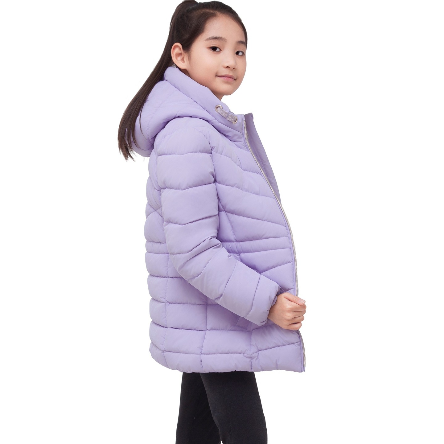 Куртка Rokka&Rolla Long Coat Puffer Jacket-Purple для девочек, цвет: Фиолетовый — фото 7