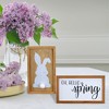 AuldHome Design 10x6" Spring Wood Signs 2pc Set; Farmhouse Decor Easter Bunny / Spring Door Hanger Mini Seasonal Plaques - image 2 of 4