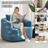 KWPZQEB 360° Swivel Armchair, Round Accent Chairs with Pillow, Modern Lounge Chair, High-Resilience Sponge Chair for Living Room, Bedroom, No Assembly - 4 of 4