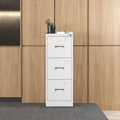 NicBex Locking File Cabinet with Drawers, Metal Space Saving Vertical Cabinet for Home & Office, Fits Letter/A4/Legal Files, Assembly Required, Black