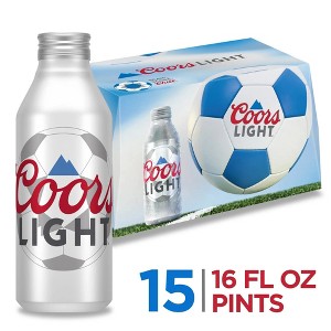 Coors Light Beer - 15pk/16 fl oz Aluminum Bottles - 1 of 4