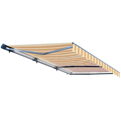ALEKO 13 x 10 feet Motorized LED Half Cassette Patio Retractable Awning 13'x10'