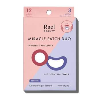 Rael Beauty Miracle Acne Pimple Patch Invisible Spot Cover + Spot Control Cover Duo - 15ct