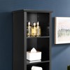 63" Tall Bathroom Storage Cabinet with Removable Laundry Basket, Adjustable Shelves Storage Unit for Home, Kitchen, Laundry Room, Bathroom Organizer - 3 of 4