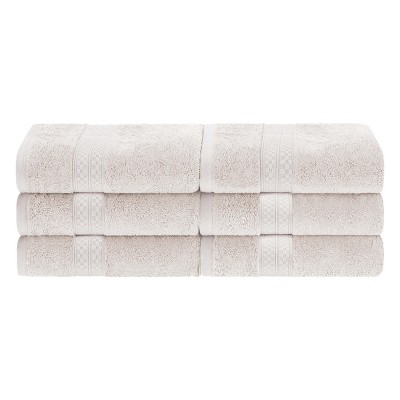 4 Piece Bath Towel Set, Rayon From Bamboo And Cotton, Plush And Thick,  Solid Terry Towels With Dobby Border, White - Blue Nile Mills : Target