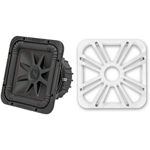 Kicker 45L7R102 L7R 10-Inch (25cm) Subwoofer, Dual Voice Coil, 2-Ohm w/ White LED Grill Bundle - 1 of 4