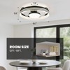 Ludomide Modern Black Low Profile Ceiling Fans with Lights, 20 in Smart Bladeless Dimmable Flush Mount Ceiling Fan with Remote and App Control - 3 of 4