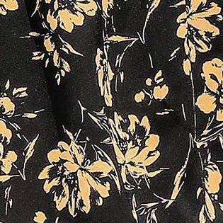 black yellow floral