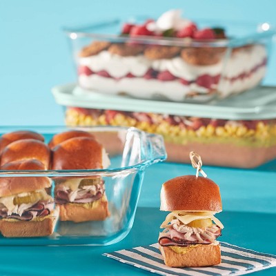 Pyrex 9"x13" Glass Deep Casserole Dish with Lid Sage Green, 4 of 6