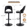 TOAOTBNBOB High Swivel Bar Chair Set of 2, Adjustable Barstools with Ergonomic Back, Modern Bar Stools for Kitchen Island - 3 of 4