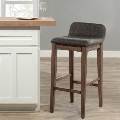 Renmark Brushed Gray Adjustable Wood Counter Stool