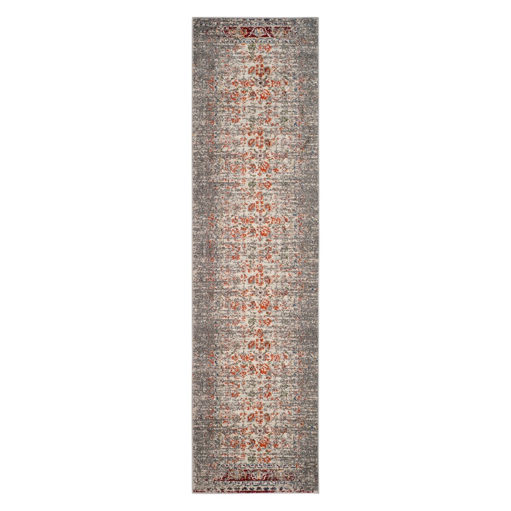 2'2inx8' Runner Shapes Gray/Ivory - Safavieh