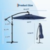 10ft Offset Patio Umbrella, Cantilever Umbrella with Easy Lift & Tilt Adjustment, 8 Ribs Sun umbrella UV Protection for Backyard, Pool, Garden - 4 of 4