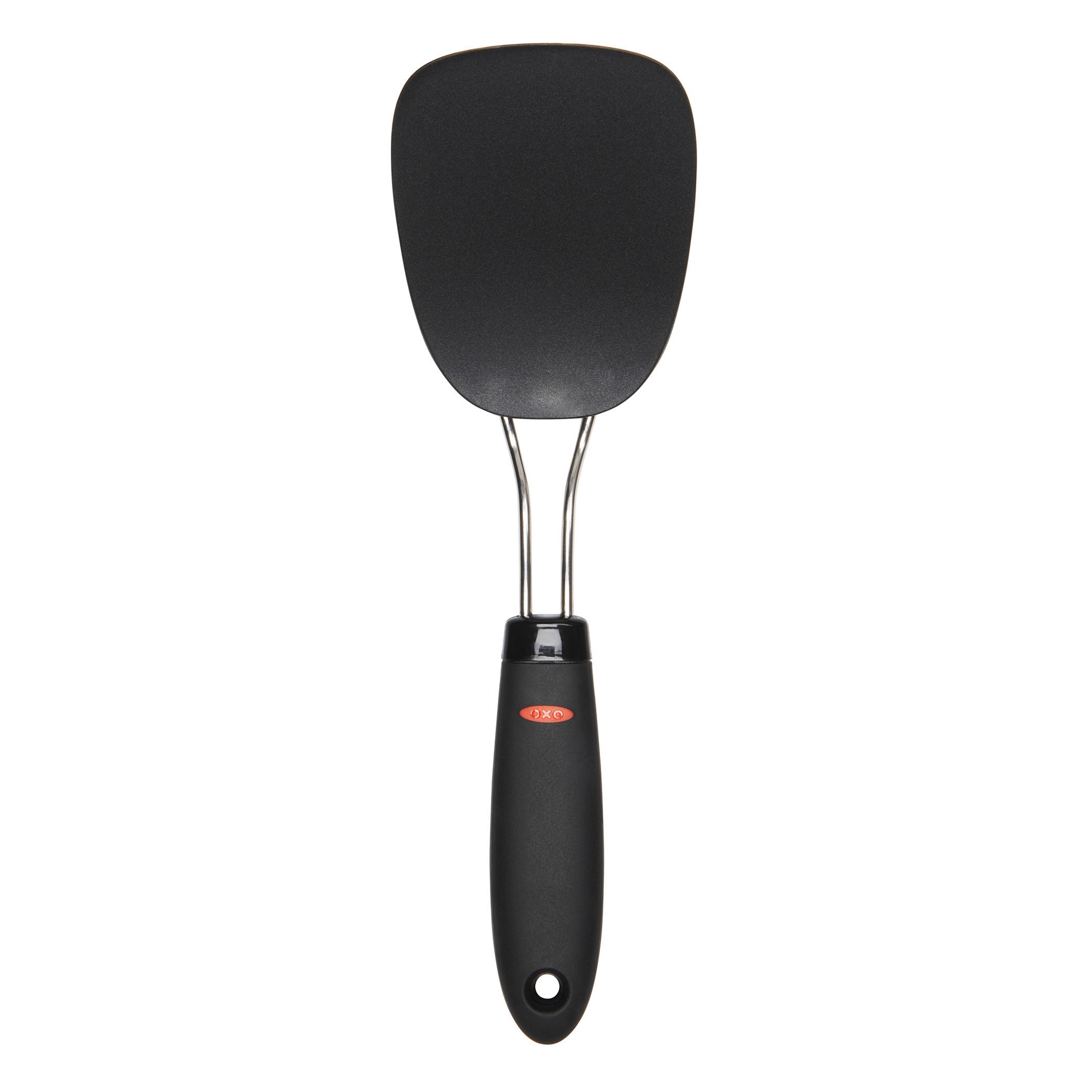 OXO Nylon Flexible Turner Black: Cooking Spatula, Dishwasher-Safe, 11" Length, Nylon & Stainless Steel