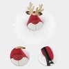 Unique Bargains Christmas Hair Clips Red Nose Elk for Christmas 3.54"x3.15" Red White 1 Pc - 3 of 4