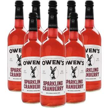 Owen’s Craft Mixers Sparkling Cranberry 8 Pack Handcrafted in the USA with Premium Ingredients Vegan & Gluten-Free Soda Mocktail and Cocktail Mixer