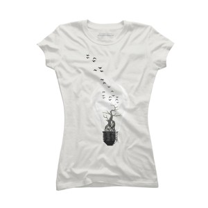 Junior's Design By Humans Bulb By Barmalizer T-Shirt - 1 of 3