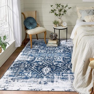 Area Rug Oriental Vintage Distressed Rug for Living Room Bedroom - 1 of 4