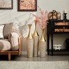Gulches Floor metal vase modern style decoration home woven pattern metal vase 3-piece set gorgeous home decoration large glazed metal vase - 2 of 4
