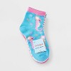 Girls' 7pk 'Seahorses' Lightweight Ankle Length Socks - Cat & Jack™ Blue - 2 of 3