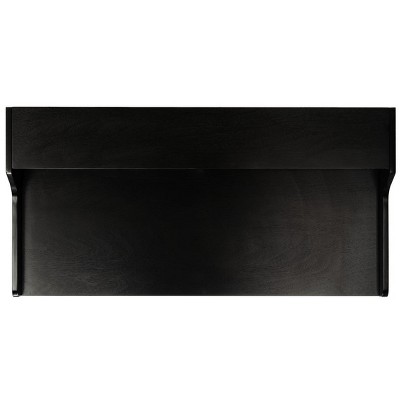 Industrial Mid-Century Matte Black Writing Desk with Shelves