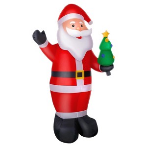 Itopfox 8ft Christmas Inflatable Santa Claus with Built in LED Lights Large Outdoor Blow Up Santa for Yard Lawn Patio Holiday Decoration 1 Piece - 1 of 4