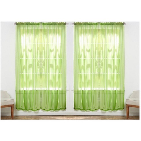 1 Piece Sheer Voile Window Curtain Panel Treatment Drapes Many Colors 55"X84" 