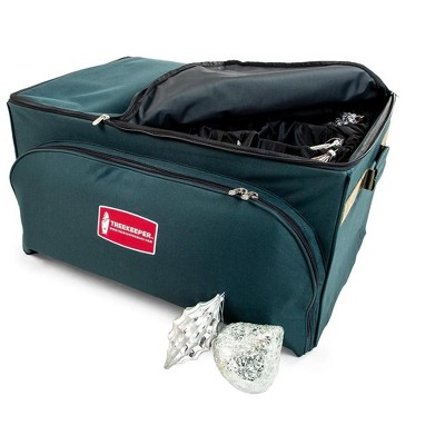 Northlight 27" Green Unique Adjustable Tray Rectangular Christmas Ornament Storage Box