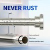 Shower Curtain Rod, 1" Non Slip Adjustable 28-74 inch No Drilling Shower Curtain Rods Spring Tension - 3 of 4
