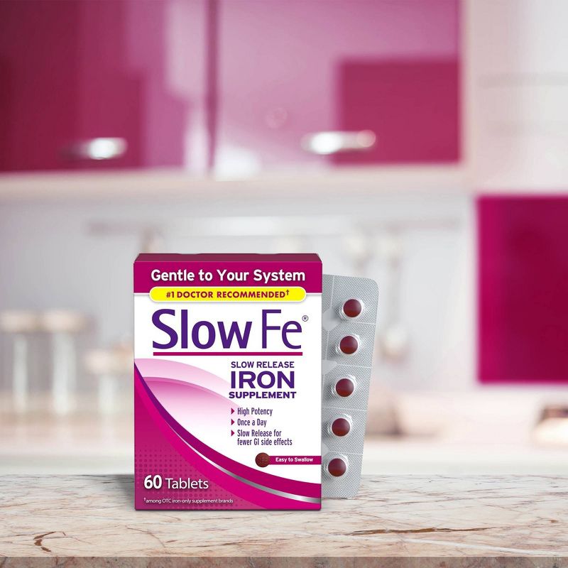 Slow Fe Slow Release Iron Supplement Tablets - 60ct, 3 of 12