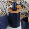 Evideco French Home Goods Elegant Soap Dispenser - Polyresin and Bamboo Design, Refillable Liquid Pump - 2 of 4