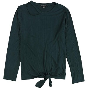 I.N.C International Concepts Womens Tie-front Pullover Blouse, Green, Small - 1 of 2