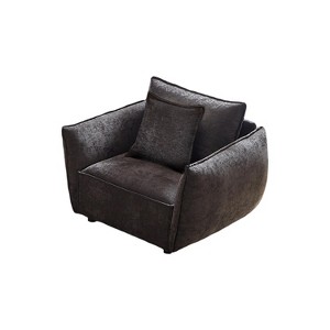 44" Minimalist Upholstered Armchair Sofa, Compact Design for Office & Bedroom (Modern Accent) - 1 of 4