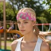 Unique Bargains Breathable Print Headband Dark Pink 1 Pc - 3 of 4