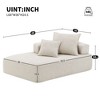 NicBex Couches for Living Room 56" Lounge Frame for Oversized Modular U-Shaped Sectional Sofa Boucle Floor Convertible Compressed Couch - 3 of 4