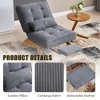 MOONMISS Comfortable Corduroy Adjustable Accent Chair and Footrest Set, Thick-Padded Lounge Chair For living room - 2 of 4