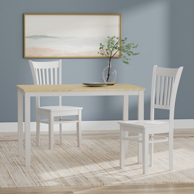 Glenwillow Home 48" Wood Dining Table + Spindle Back Dining Chairs Dining Set (3-Piece or 5-Piece Set)
