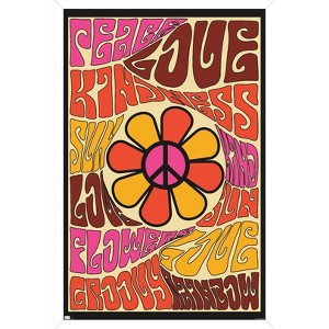 Trends International Peace, Love, and Kindness Framed Wall Poster Prints - 1 of 4