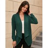 Clearlove Women's Open Front Cardigan Draped Snap Buffalo Plaid Shirt Cardigan Knit Sweater - 2 of 4