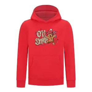 Everyday Kids Christmas Collection Oh Snap Boys Pullover Hoodie – Funny Gingerbread Holiday Sweatshirt - 1 of 4