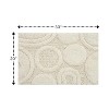 Knightsbridge Orbit Bath Rug Cotton Non Skid Back, Ivory - 2 of 4