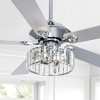 Airsurfer 52" Chrome Ceiling Fan with Crystal Light, Reversible Silver Blades & Remote, 3-Light E12 Base, 5-Blade DC Motor - 2 of 4