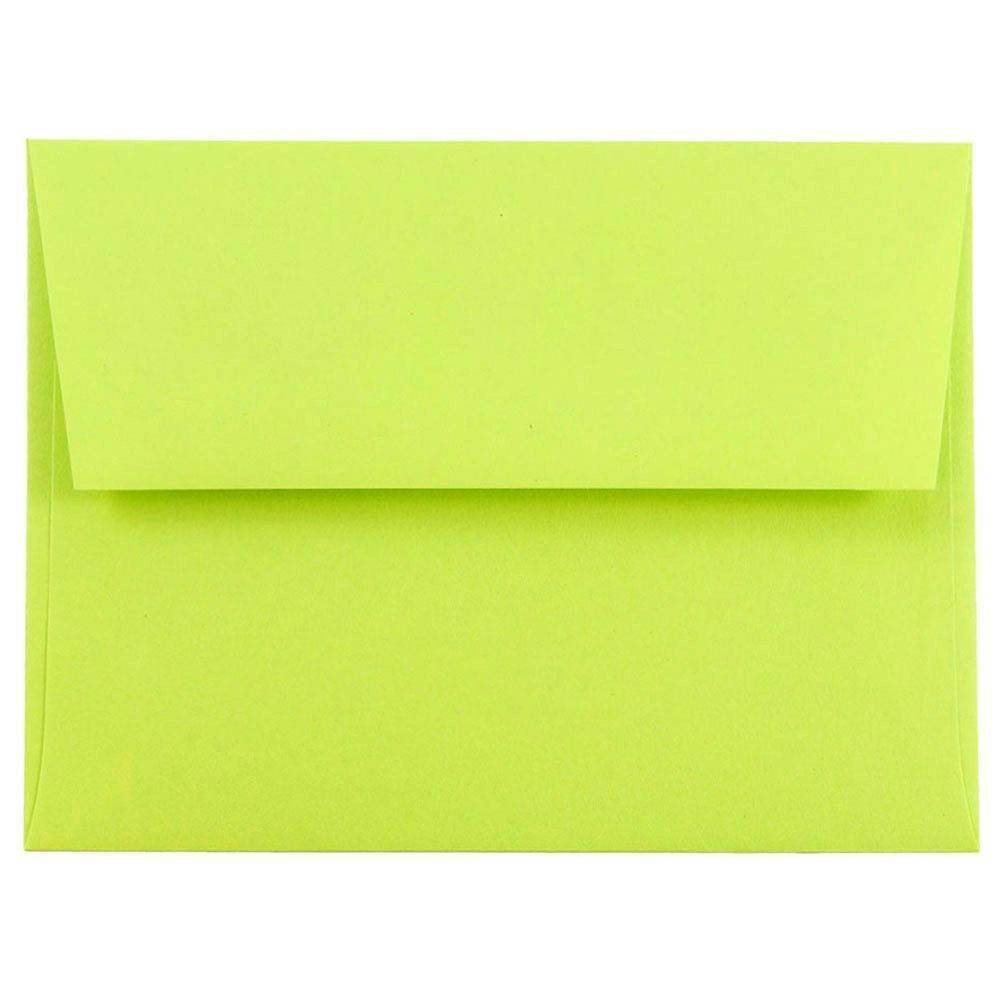 Photos - Envelope / Postcard JAM Paper Brite Hue A2 Envelopes 4 3/8 X 5 3/4 50 per pack Ultra Lime