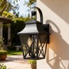 Black Outdoor Wall Lantern 2-Pack, 2-Light Modern Wall Sconce with Clear Glass, Waterproof Industrial Porch Light for Front Door - 4 of 4