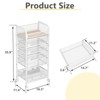 Makeup Organizer with 5 Drawers, Skincare Storage, Floor Skincare Organizers with Wheels - 3 of 4