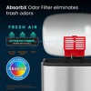 iTouchless Step Pedal Kitchen Trash Can with AbsorbX Odor Filter and Removable Inner Bucket 8 Gallon Rectangular Stainless Steel - image 3 of 4