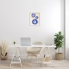 Stupell Industries Round Blue Evil Eye Pattern Framed Giclee Art, White, 16" x 20" - 3 of 4