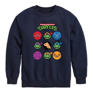 Boys' - Teenage Mutant Ninja Turtles - Turtles Grid Graphic Long Sleeve Fleece Sweatshirt - 1 of 4