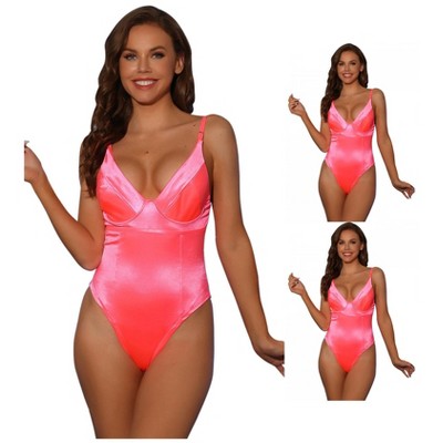 INSPIRE CHIC Women's Shiny Metallic Tummy Control Backless Sleeveless Body Shaper 3 Packs