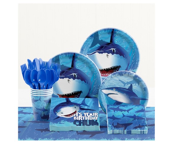 Shark Splash Birthday Party Supplies Kit